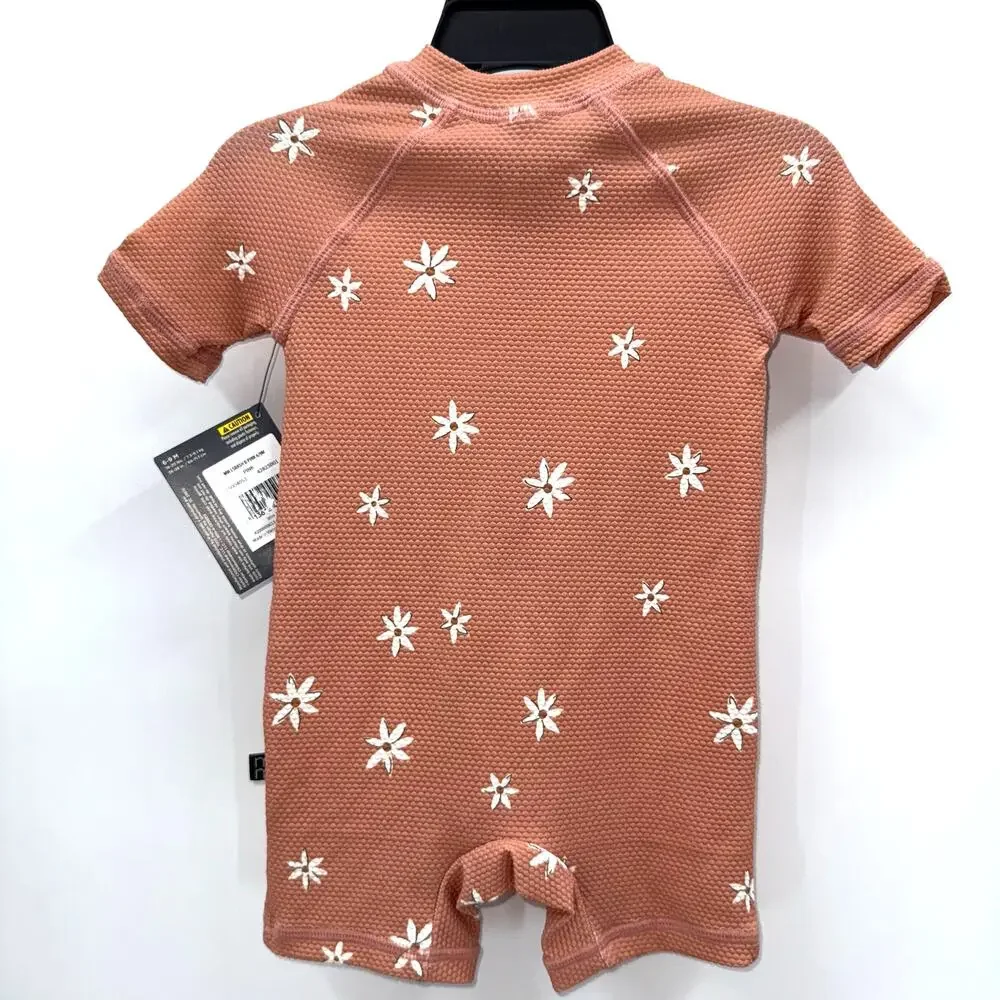 NWT Gerber Modern Moments Toddler Rashguard One-Piece Swimsuit 6/9m